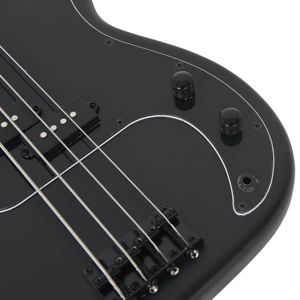 E-Bass für Anfänger mit Tasche Schwarz 4/4 46"