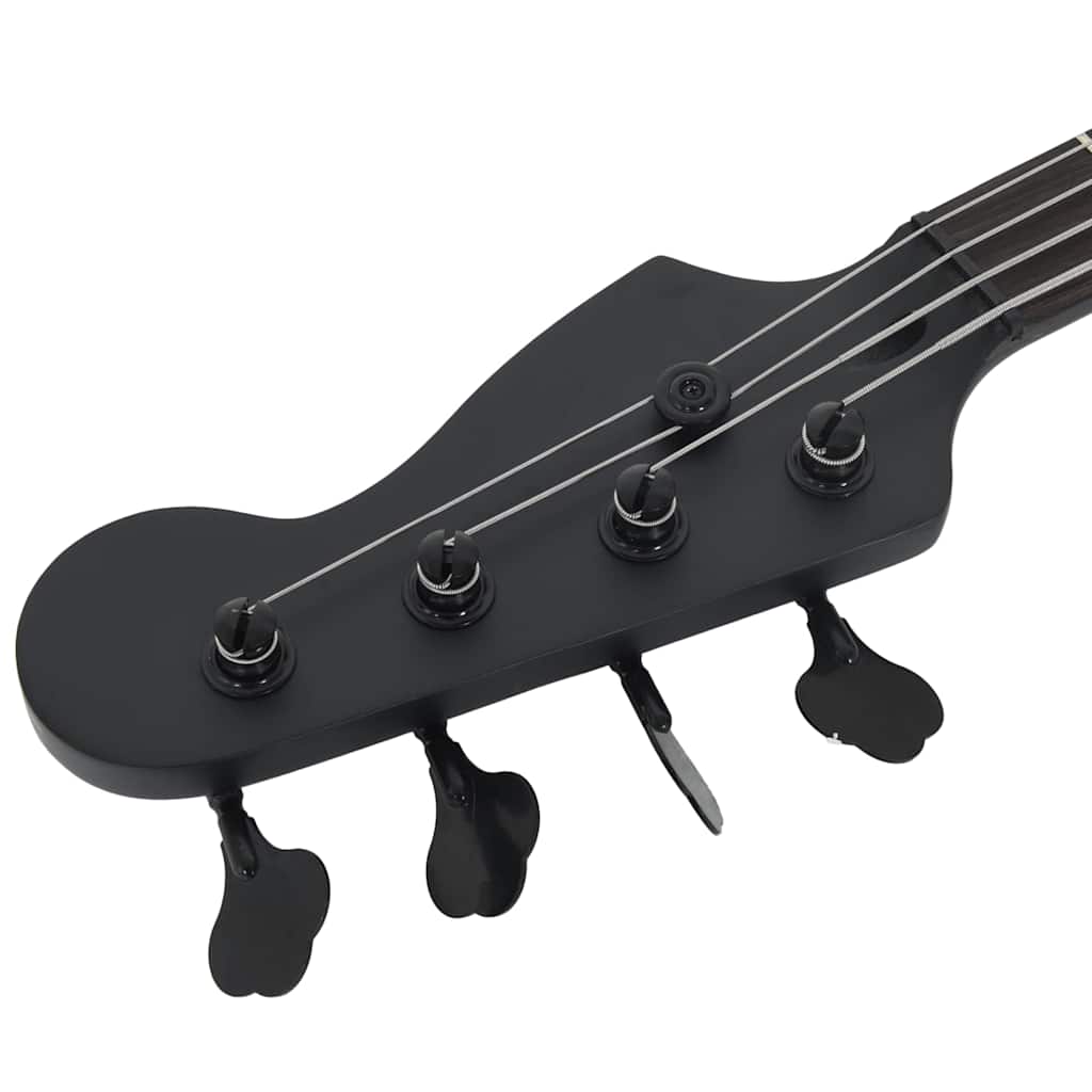 E-Bass für Anfänger mit Tasche Schwarz 4/4 46"