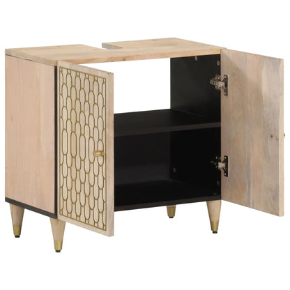 Waschbeckenunterschrank 62x33x58 cm Massivholz Mango