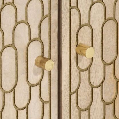 Waschbeckenunterschrank 62x33x58 cm Massivholz Mango