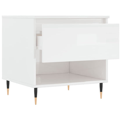 Couchtisch Hochglanz-Weiß 50x46x50 cm Holzwerkstoff