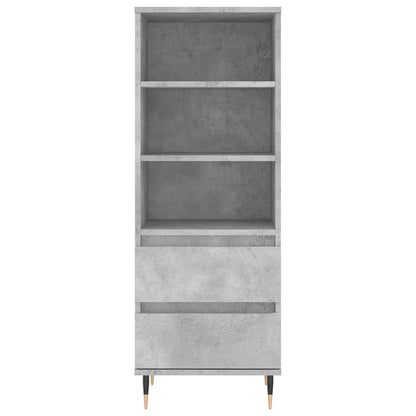 Highboard Betongrau 40x36x110 cm Holzwerkstoff