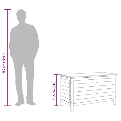 Gartentruhe Anthrazit 99x49,5x58,5 cm Massivholz Tanne