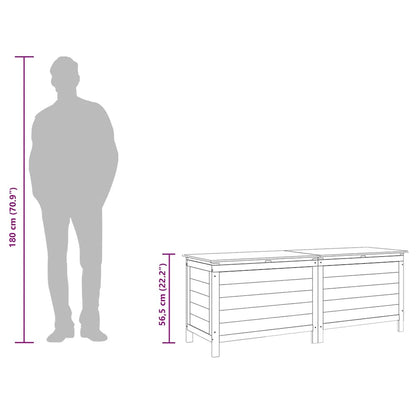 Gartentruhe Weiß 150x50x56,5 cm Massivholz Tanne