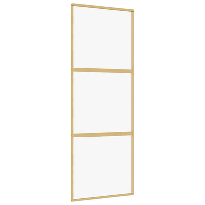 Schiebetür Golden 76x205 cm ESG-Klarglas und Aluminium