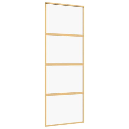 Schiebetür Golden 76x205 cm ESG-Klarglas und Aluminium