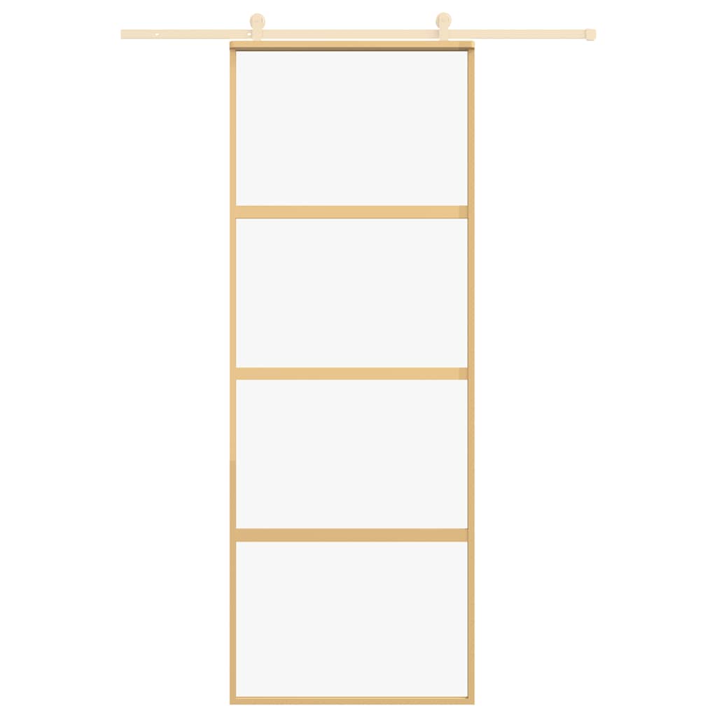 Schiebetür Golden 76x205 cm ESG-Klarglas und Aluminium