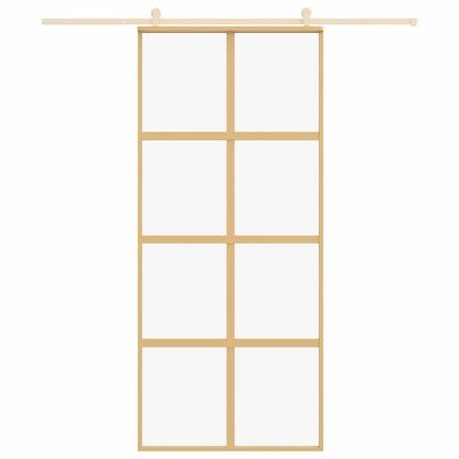 Schiebetür Golden 90x205 cm ESG-Klarglas und Aluminium