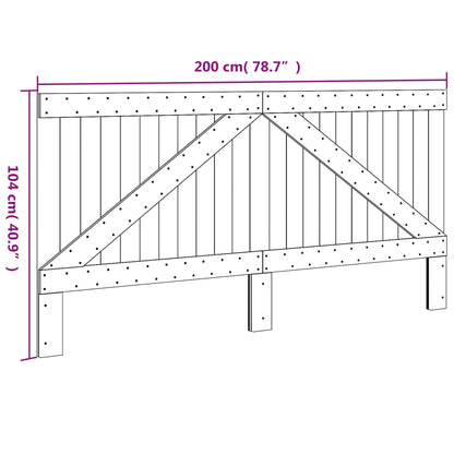 Kopfteil 200x104 cm Massivholz Kiefer