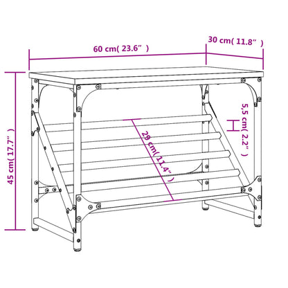 Schuhregal Sonoma-Eiche 60x30x45 cm Holzwerkstoff