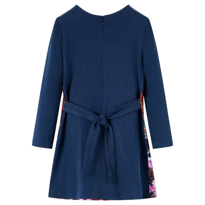 Kinderkleid mit Langen Ärmeln Marineblau 116
