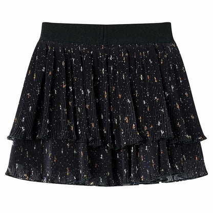 Kinder-Stufenrock mit Rüschen Schwarz 104