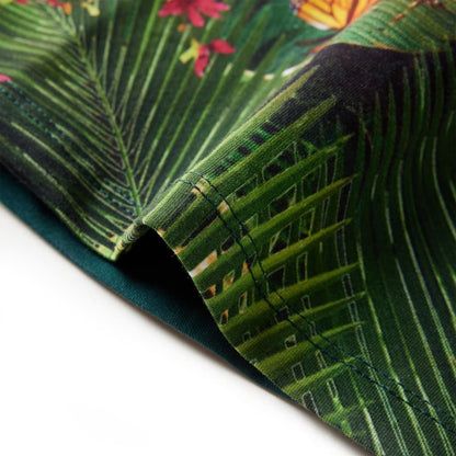 Kinderkleid mit Langen Ärmeln Dunkelgrün 128