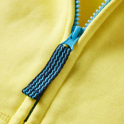 Kinder-Kapuzenpullover mit Reißverschluss Hellgelb 104