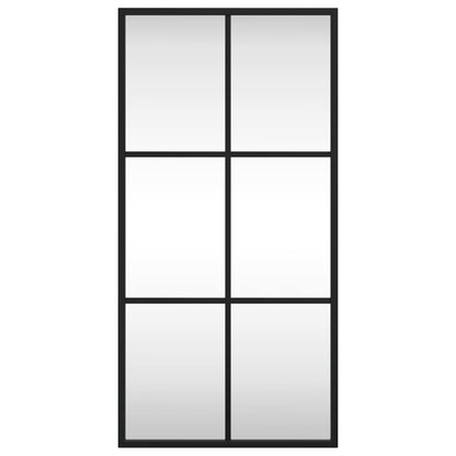 Wandspiegel Schwarz 30x60 cm Rechteckig Eisen