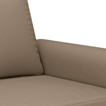 2-Sitzer-Sofa Cappuccino-Braun 140 cm Kunstleder
