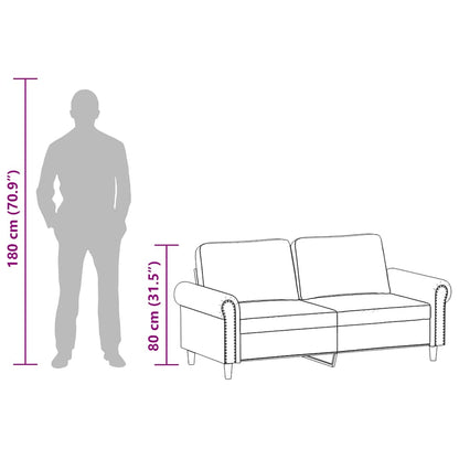 2-Sitzer-Sofa Cappuccino-Braun 140 cm Kunstleder