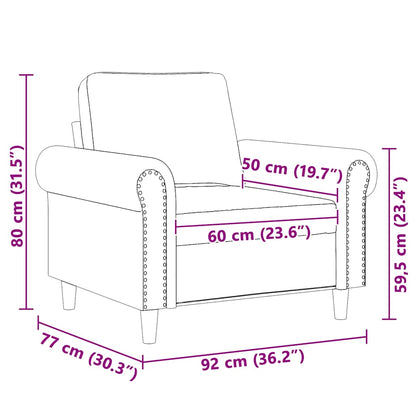 Sessel Schwarz 60 cm Samt