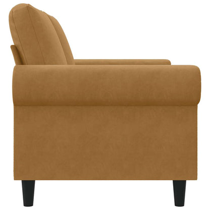 2-Sitzer-Sofa Braun 120 cm Samt
