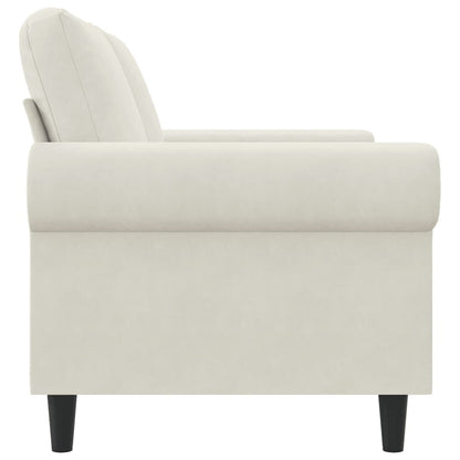 2-Sitzer-Sofa Creme 120 cm Samt