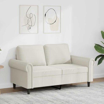 2-Sitzer-Sofa Creme 120 cm Samt