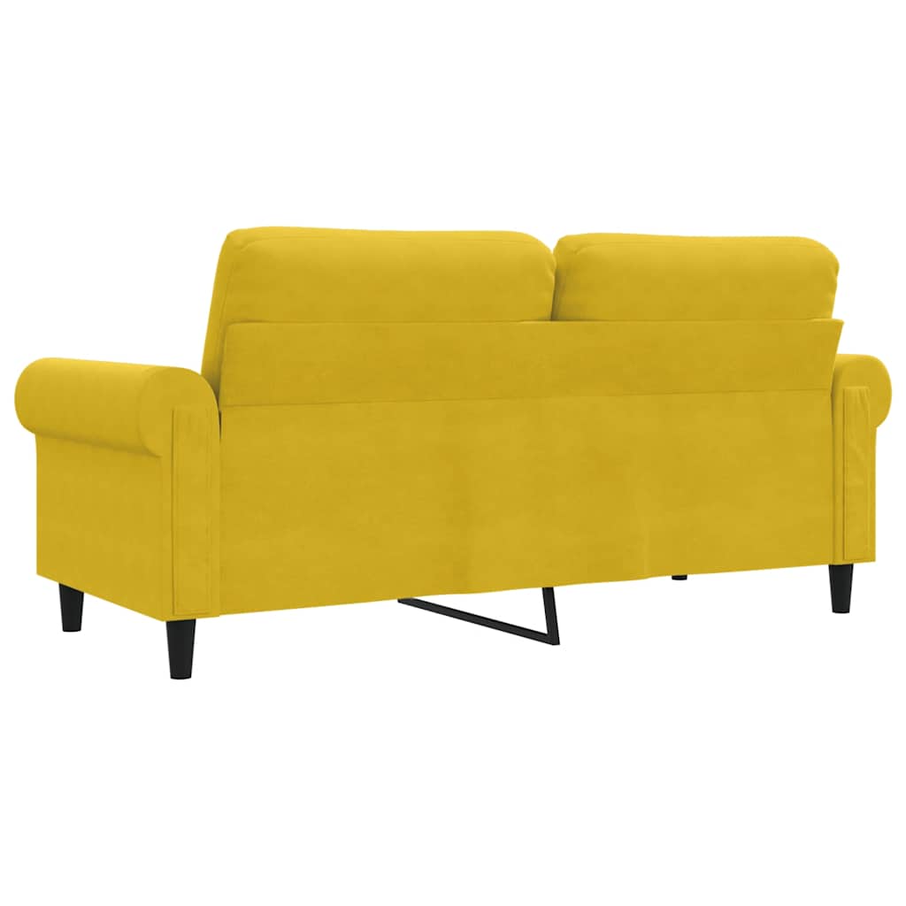 2-Sitzer-Sofa Gelb 140 cm Samt