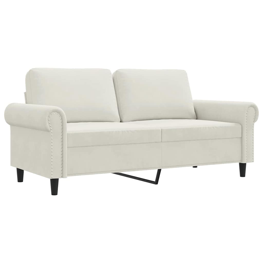 2-Sitzer-Sofa Creme 140 cm Samt