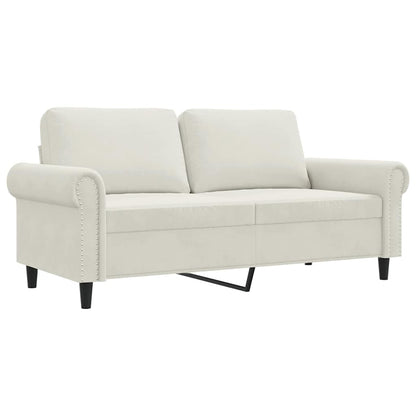 2-Sitzer-Sofa Creme 140 cm Samt