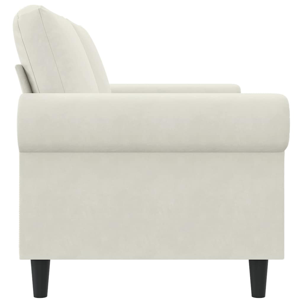 2-Sitzer-Sofa Creme 140 cm Samt