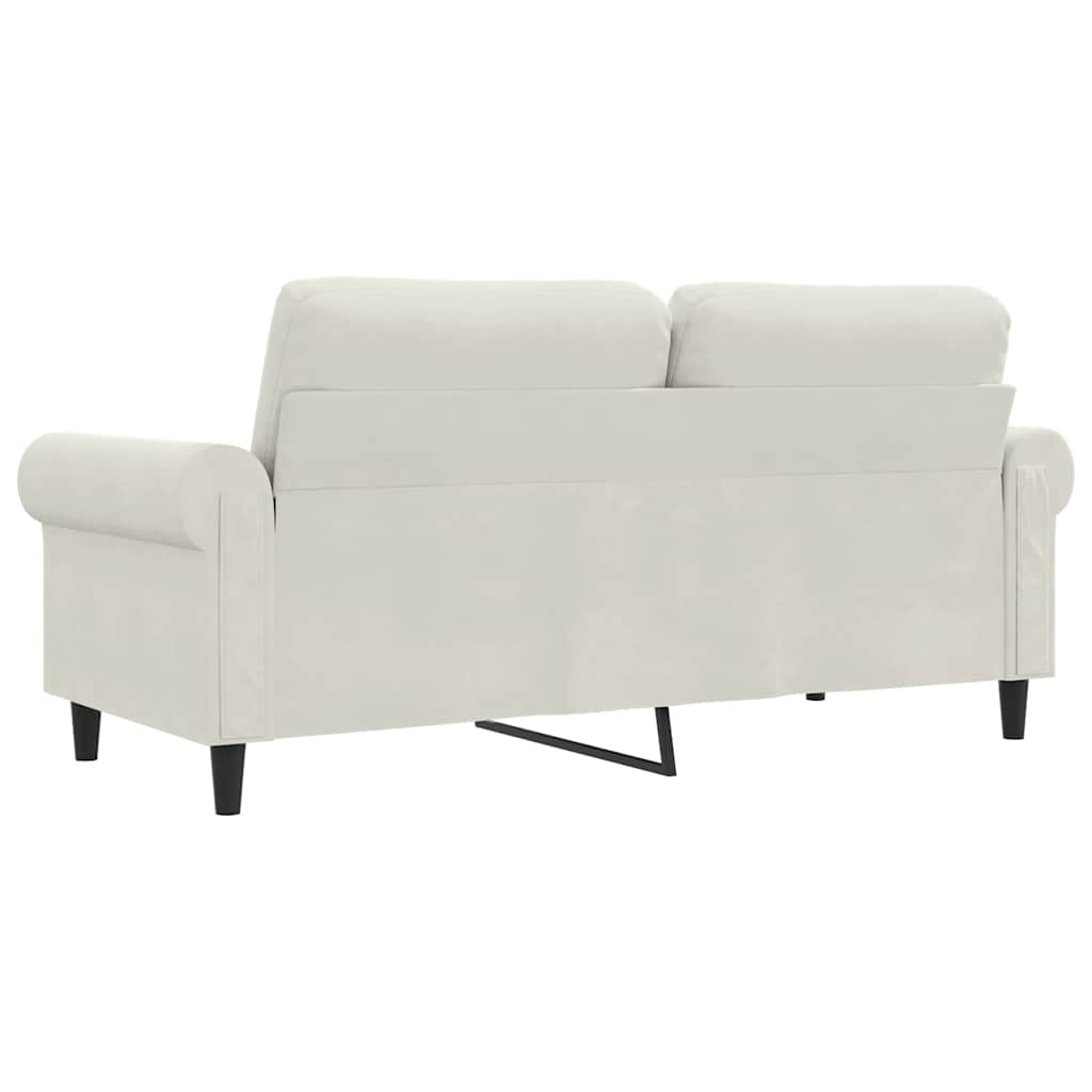 2-Sitzer-Sofa Creme 140 cm Samt