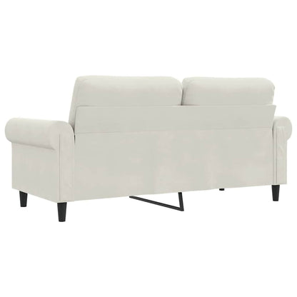 2-Sitzer-Sofa Creme 140 cm Samt