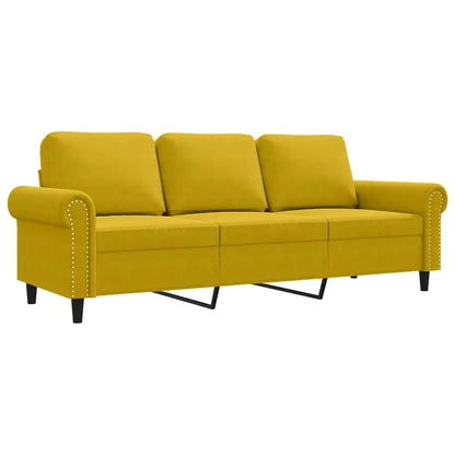 3-Sitzer-Sofa Gelb 180 cm Samt
