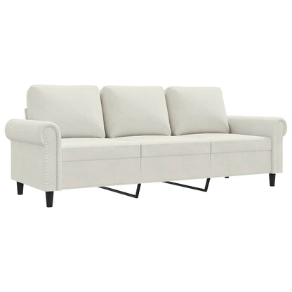 3-Sitzer-Sofa Creme 180 cm Samt