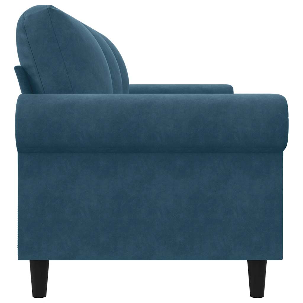 3-Sitzer-Sofa Blau 180 cm Samt