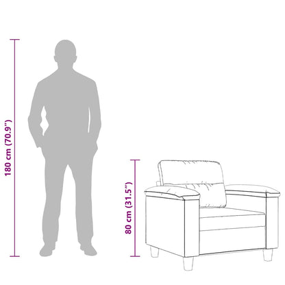 Sessel Taupe 60 cm Mikrofasergewebe