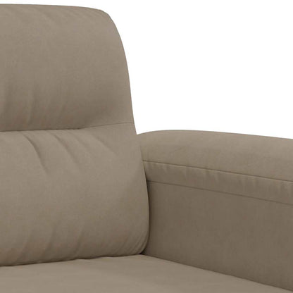 2-Sitzer-Sofa Taupe 120 cm Mikrofasergewebe