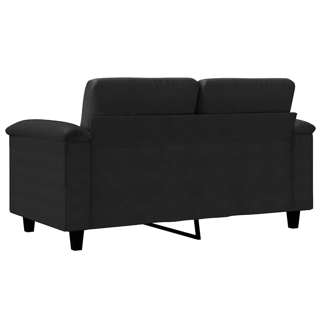 2-Sitzer-Sofa Schwarz 120 cm Mikrofasergewebe