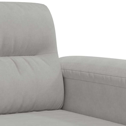 2-Sitzer-Sofa Hellgrau 140 cm Mikrofasergewebe