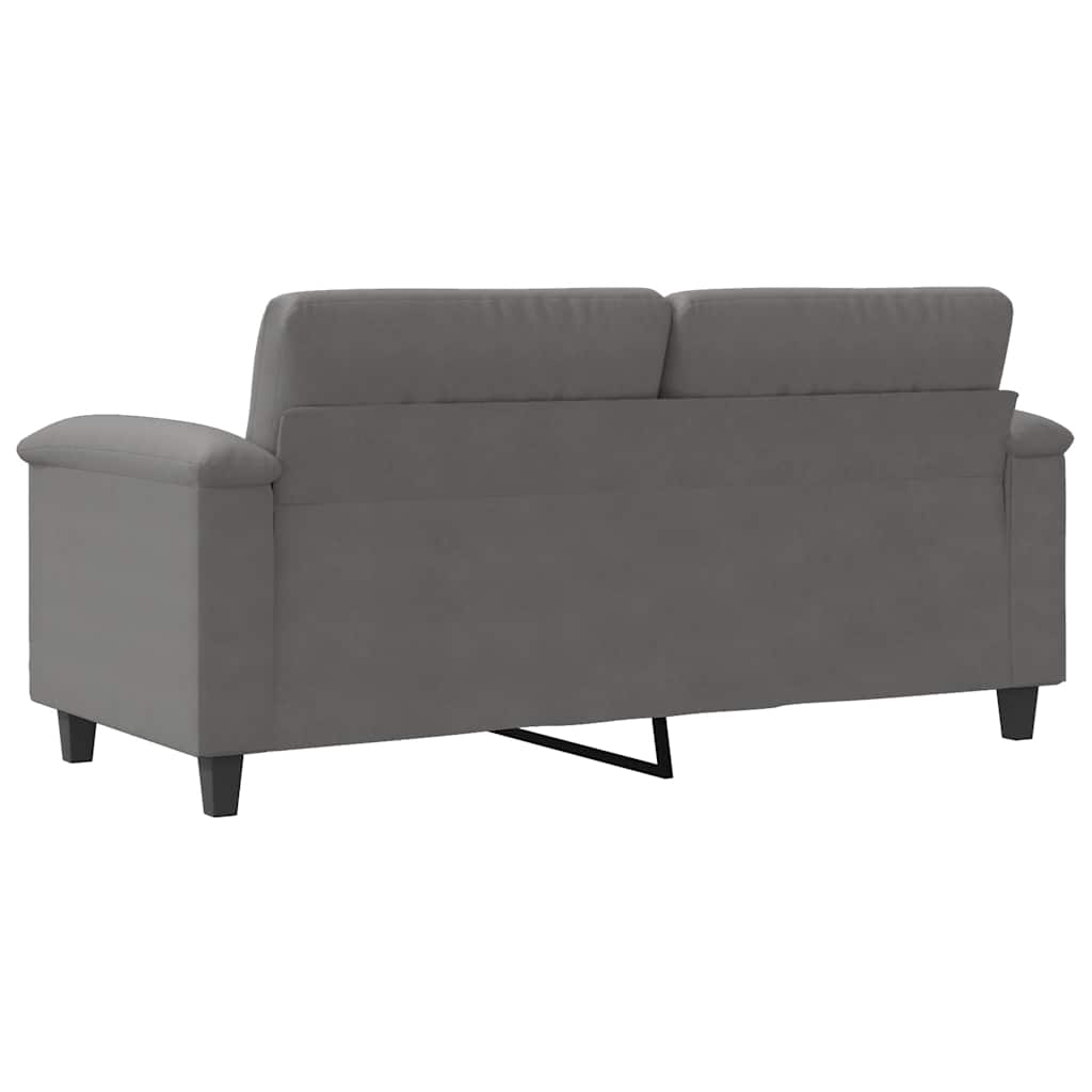 2-Sitzer-Sofa Dunkelgrau 140 cm Mikrofasergewebe