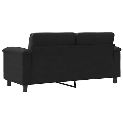 2-Sitzer-Sofa Schwarz 140 cm Mikrofasergewebe