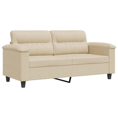 2-Sitzer-Sofa Creme 140 cm Mikrofasergewebe