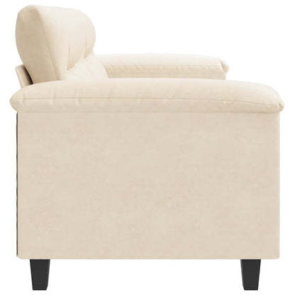 2-Sitzer-Sofa Beige 140 cm Mikrofasergewebe