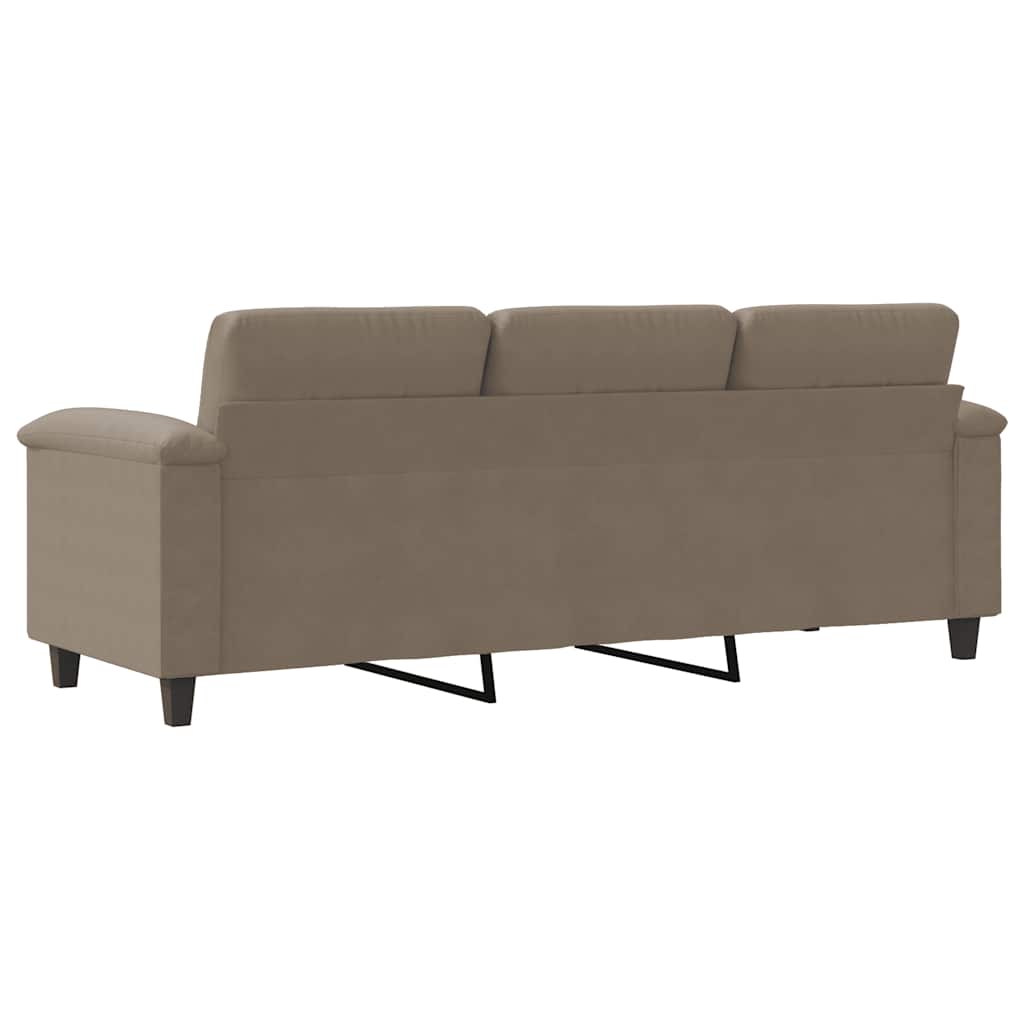 3-Sitzer-Sofa Taupe 180 cm Mikrofasergewebe