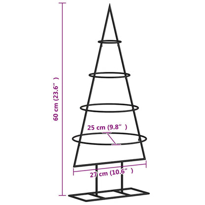 Metall-Weihnachtsbaum Deko Schwarz 60 cm