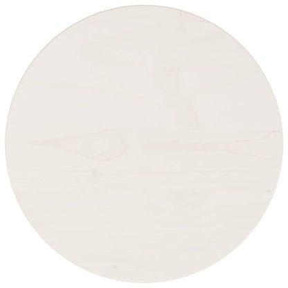 Tischplatte Rund Weiß Ø30x3 cm Massivholz Kiefer