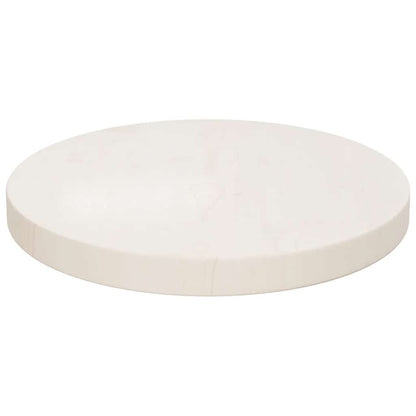Tischplatte Rund Weiß Ø40x3 cm Massivholz Kiefer