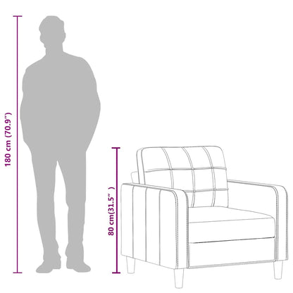 Sessel Grau 60 cm Kunstleder