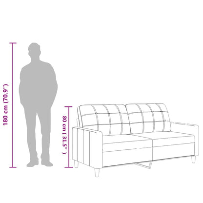 2-Sitzer-Sofa Weinrot 140 cm Kunstleder