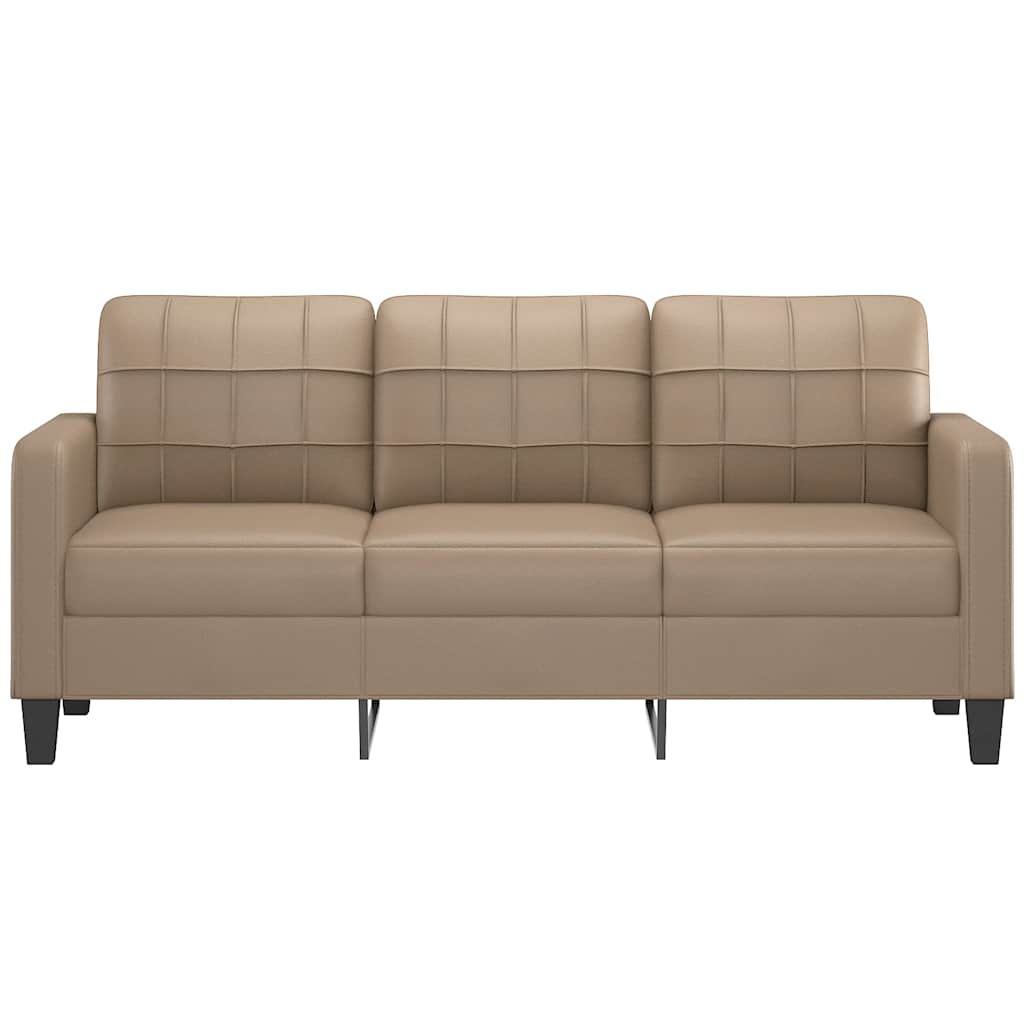 3-Sitzer-Sofa Cappuccino-Braun 180 cm Kunstleder