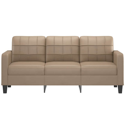 3-Sitzer-Sofa Cappuccino-Braun 180 cm Kunstleder